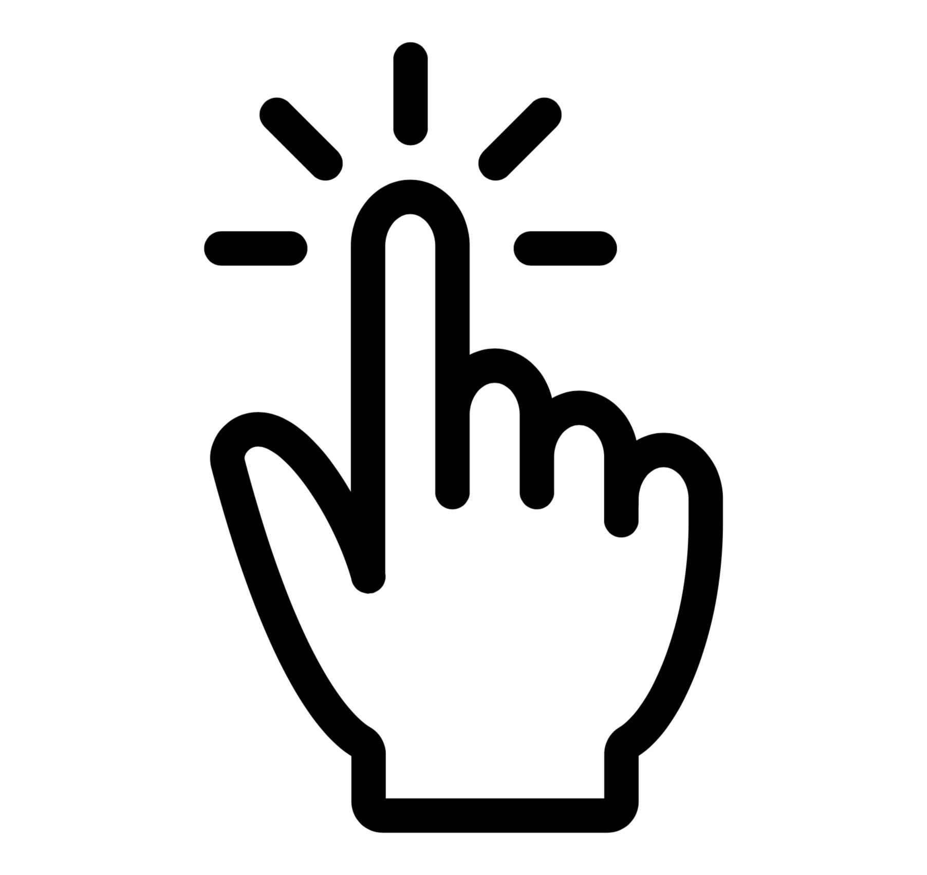 Pointing finger icon