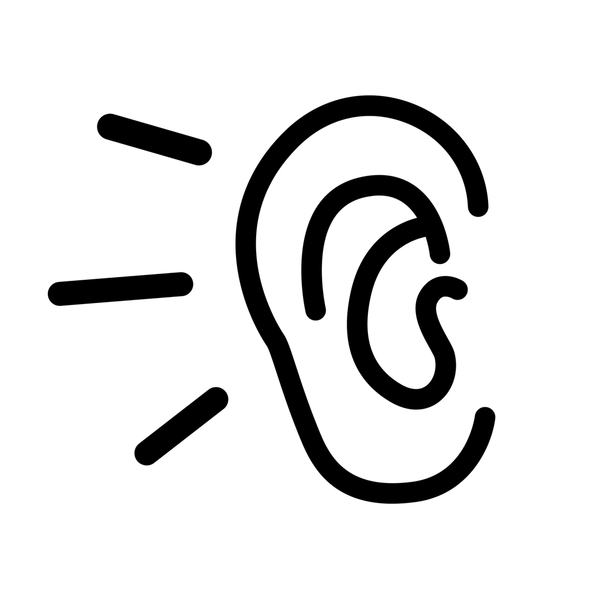 Listening ear icon