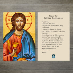 Spiritual Communion prayer card