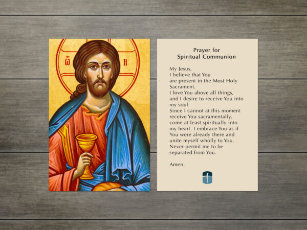 Spiritual Communion prayer card