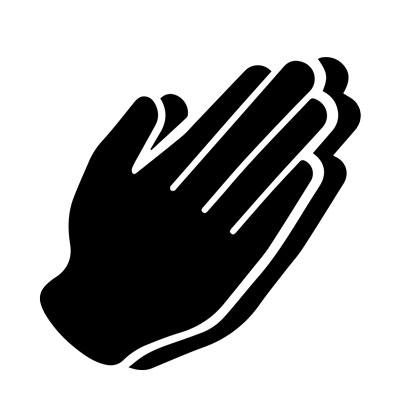 Hands in prayer icon