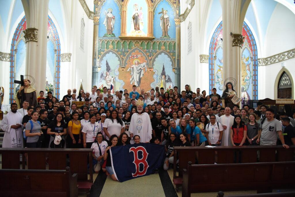 Boston pilgrims at World Youth Day with Cardinal Sean