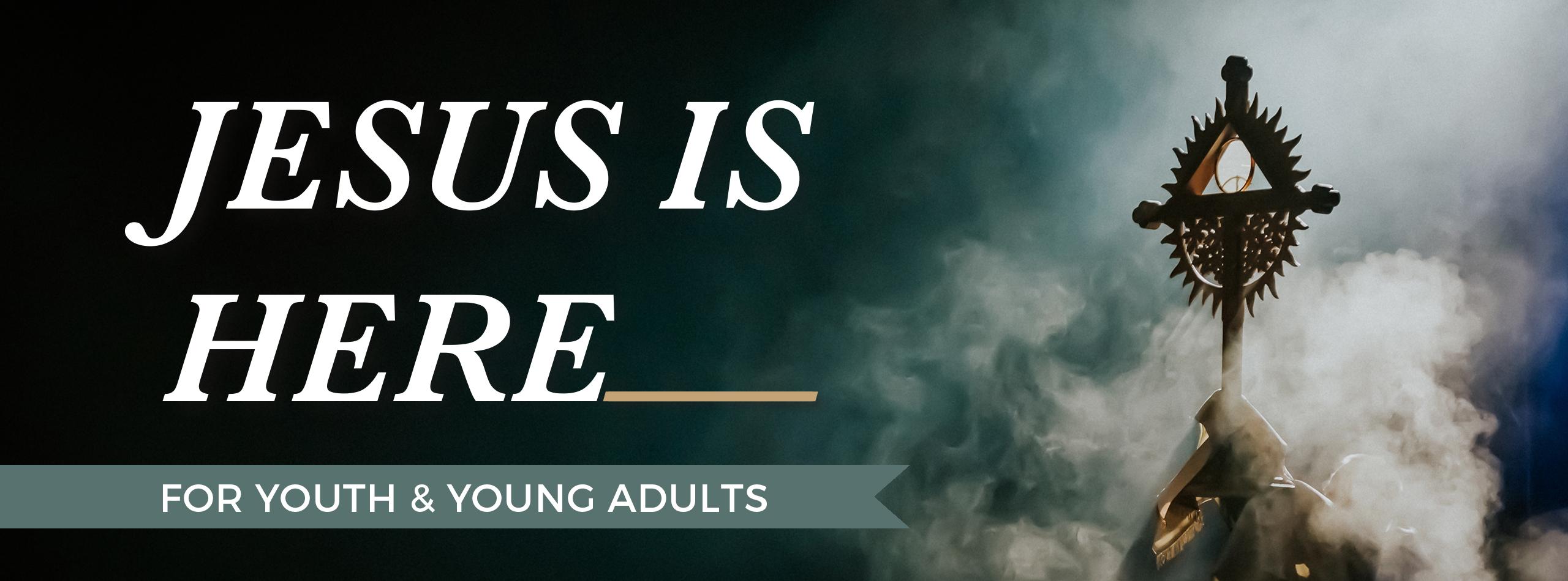 Jesus is Here for Youth and Young Adults logo